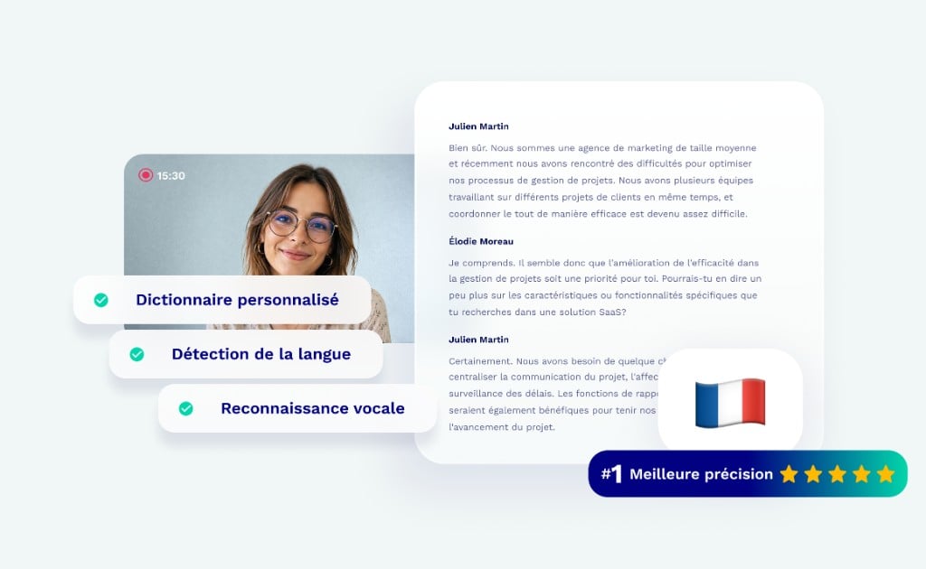 Le nº 1 pour les transcriptions en français