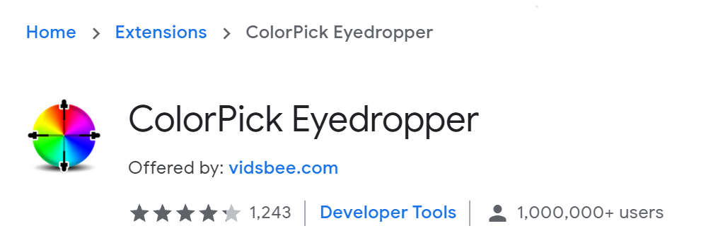 Color picker - best chrome extension for web designers and developers
