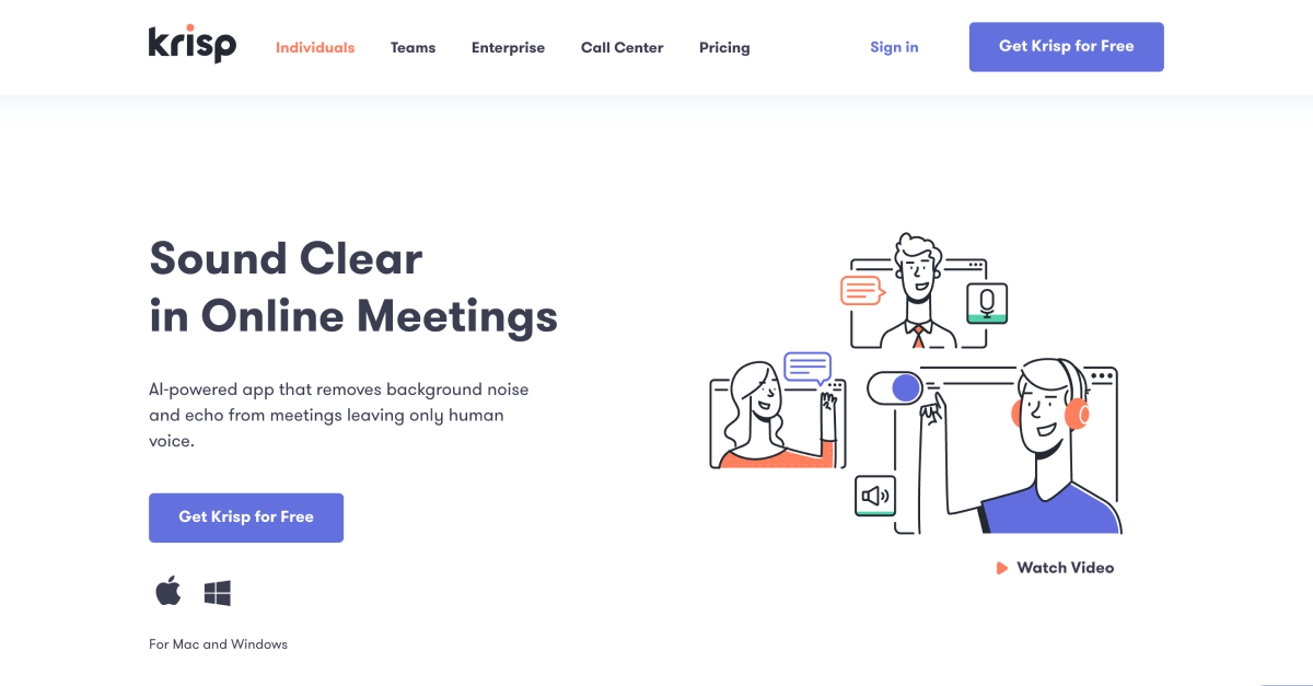 Krisp a cool tool for Zoom meetings