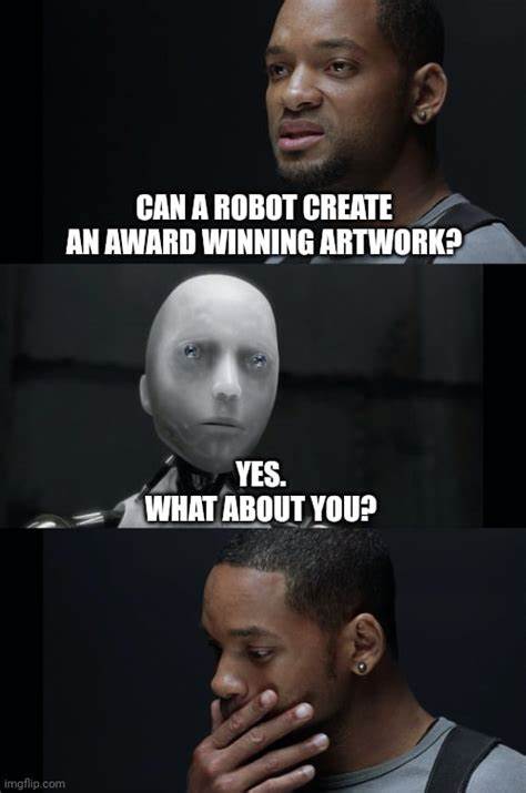 Can a robot create an award winning artwork?