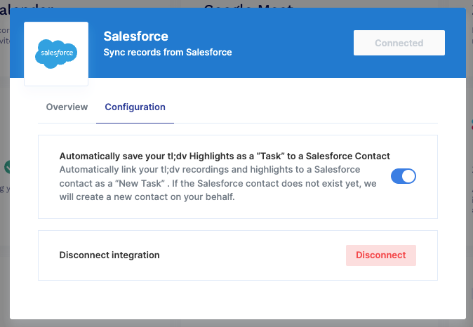 tl;dv's Salesforce integration is super easy to use!