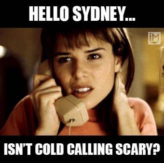 Cold call meme from Scream