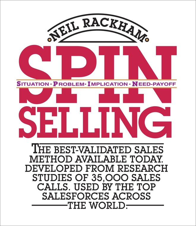 Front cover of Neil Rackham&#039;s SPIN SELLING book