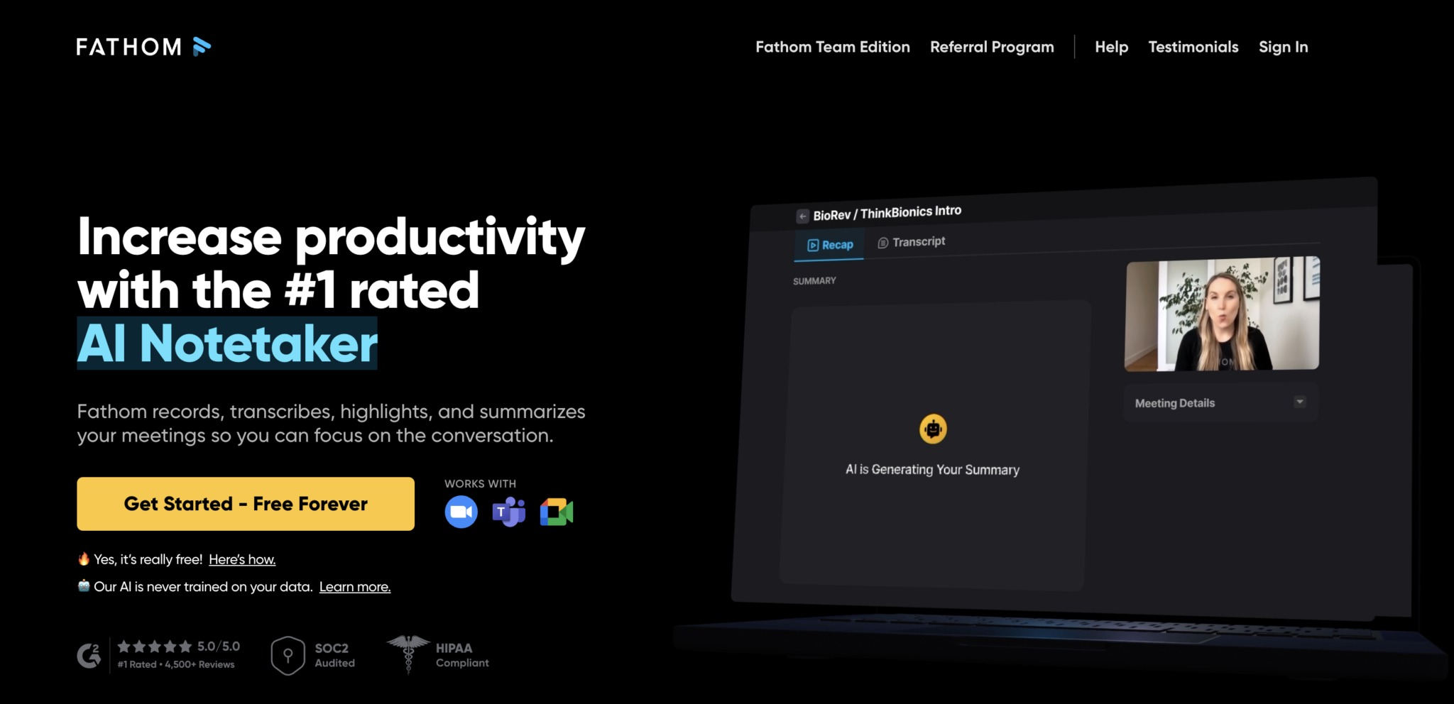 Fathom Homepage may 25