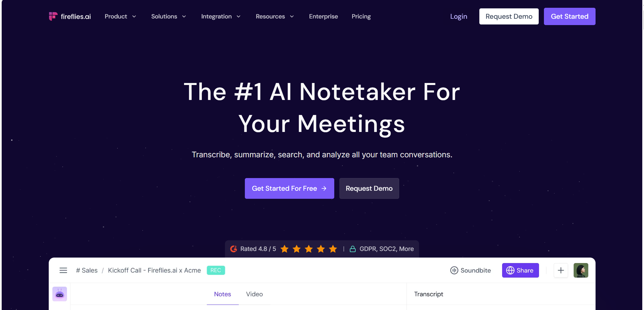 Fireflies' new, simplistic hompage