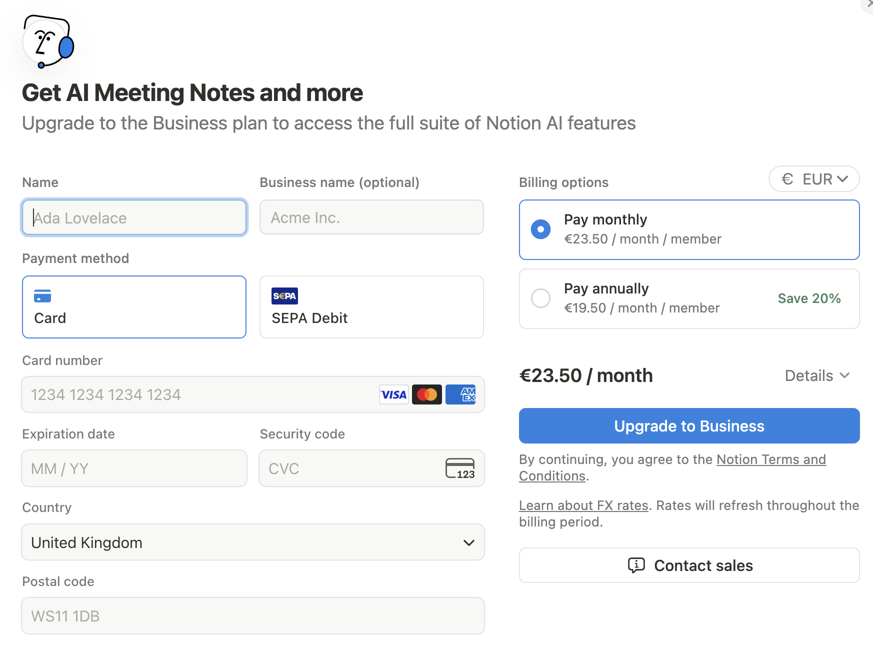 Notion AI Meeting Notes Cost