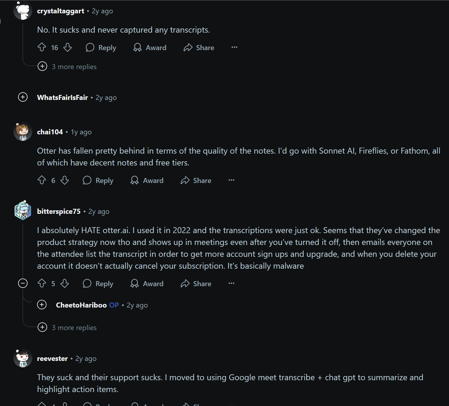 More Reddit reviews of Otter