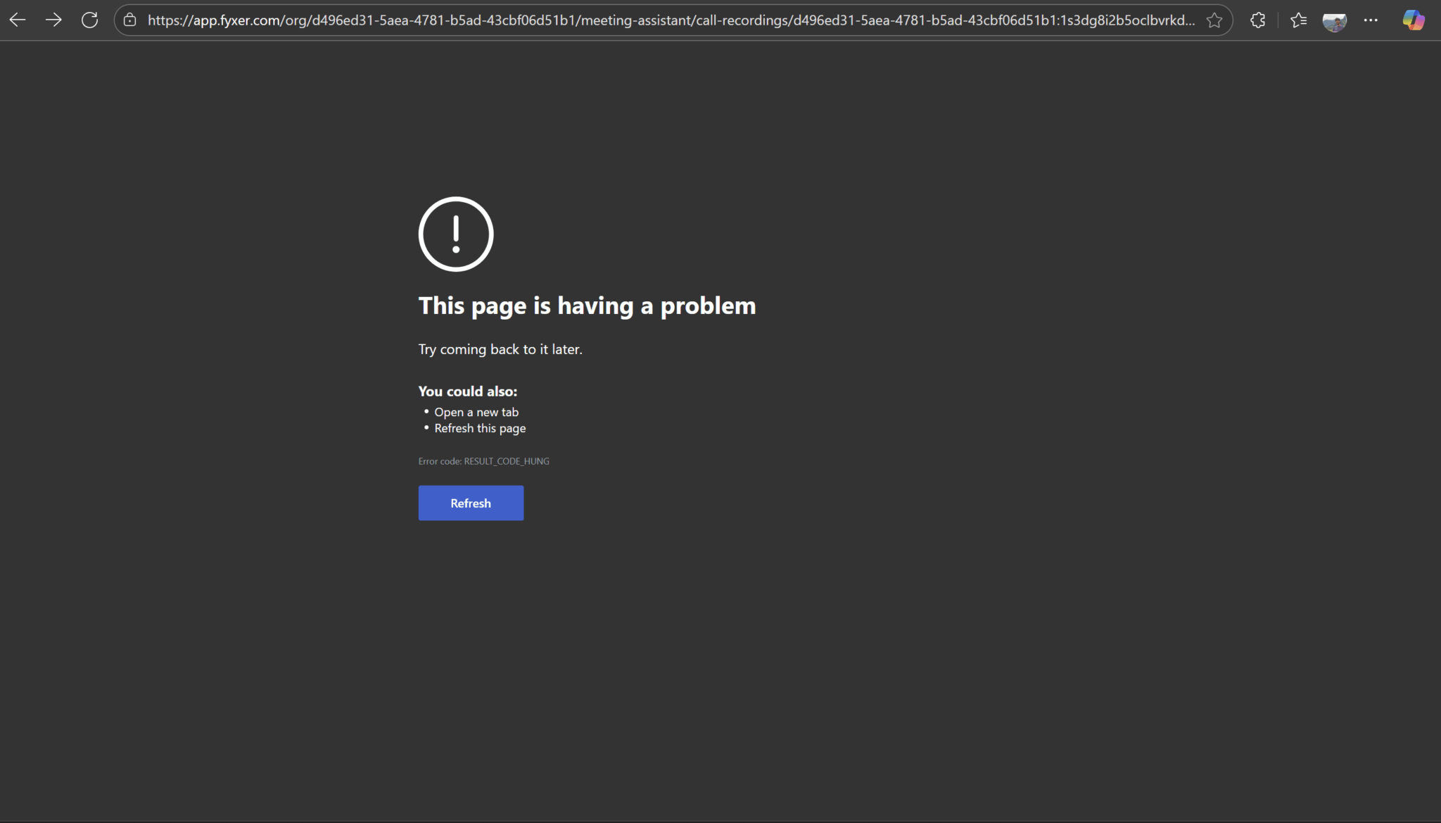 Fyxer's page simply didn't want to load.