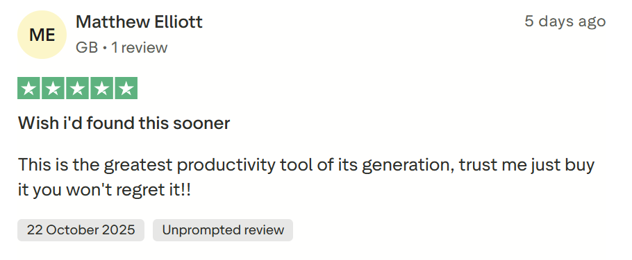A bold claim from this 5/5 Fyxer.ai reviewer