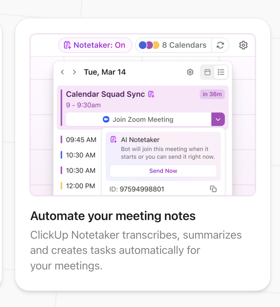 ClickUp AI Notetaker 2